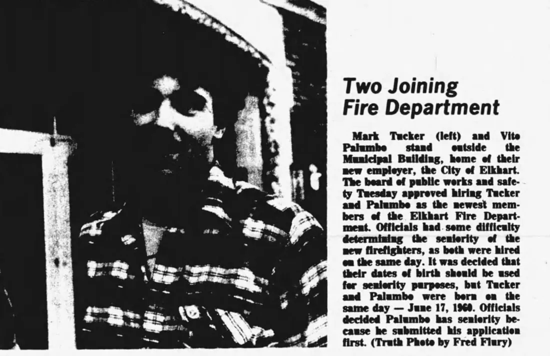 Two Joining Fire Department, The Elkhart Truth, October 17, 1984, page 10