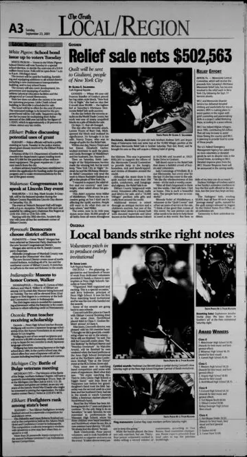The Elkhart Truth, September 23, 2001, page 3