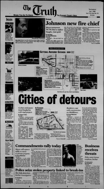The Elkhart Truth, June 1, 2002, page 1
