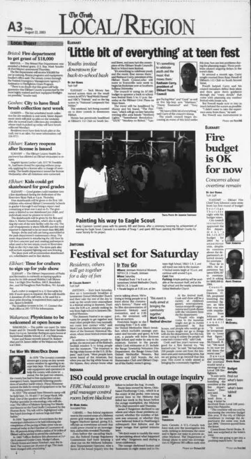 The Elkhart Truth, August 22, 2003, page 3