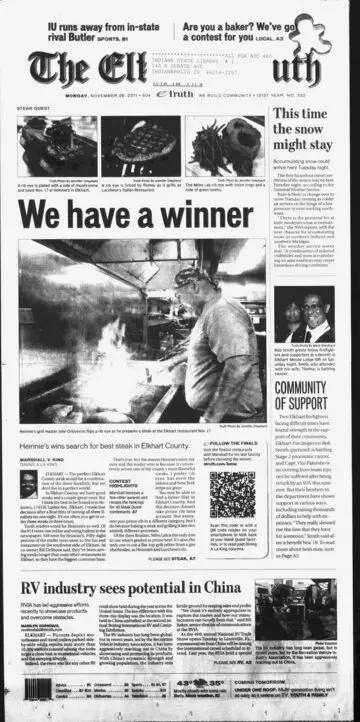 The Elkhart Truth, November 28, 2011, page 1
